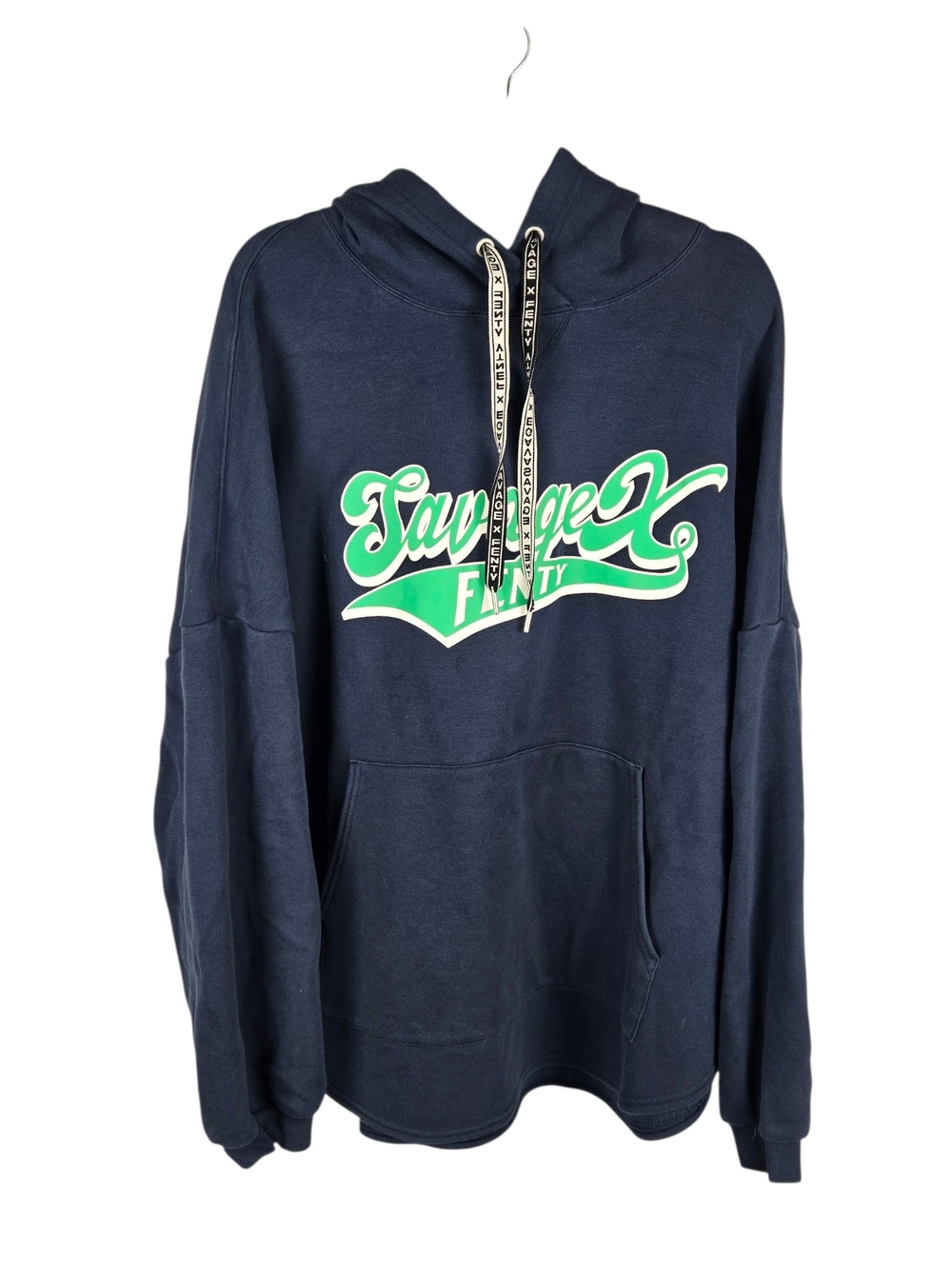 Savage X Fenty Essential Team Graphic Oversized Hoodie Navy XL